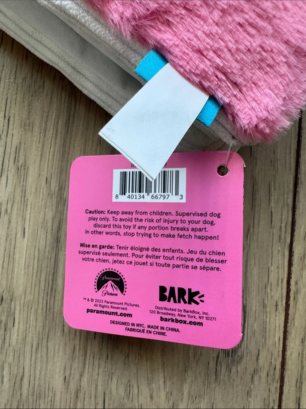 Barkbox Mean Girls Burn Book Pink Fuzzy Plush Dog Toy with Squeaker NWT